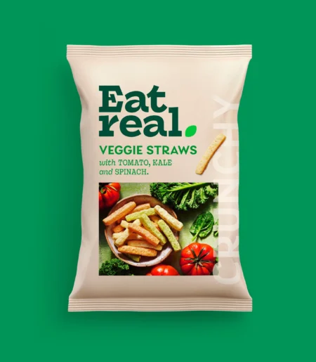 EAT REAL VEGGIE STRAWS TOMATO, KALE & SPINACH 45G (18 kom)